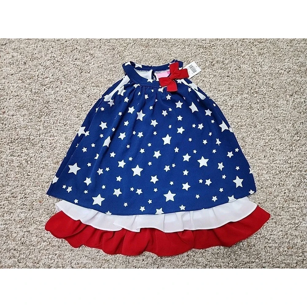 Good lad 4th of July‎ Layered Dress, Size 3T, NWT